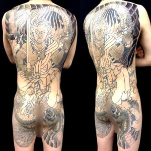 不動龍の刺青、和彫り(Japanese Tattoo)画像