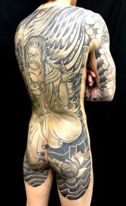 不動明王の刺青、和彫り(Japanese Tattoo)画像