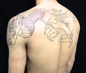 龍の刺青、和彫り(Japanese Tattoo)画像
