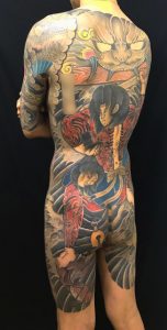 張順水門破り・登龍門・出目金の刺青、和彫り(Japanese Tattoo)の画像です。