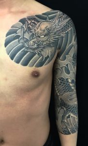 吽形の龍の刺青、和彫り(Japanese Tattoo)の画像です。