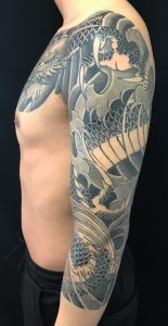 吽形の龍の刺青、和彫り(Japanese Tattoo)の画像です。