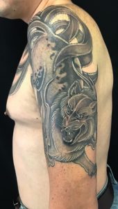 九尾の狐の刺青、和彫り(Japanese Tattoo)の画像です。