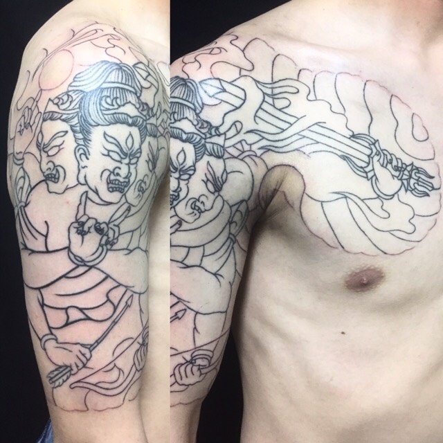 阿修羅の刺青、和彫り(Japanese Tattoo)の画像