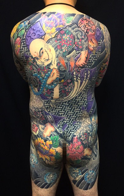 花和尚魯知深・牡丹の刺青、和彫り(Japanese Tattoo)の画像