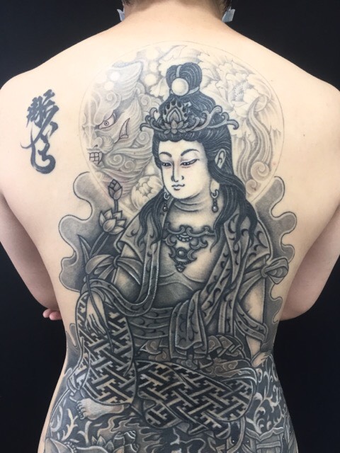普賢菩薩 ※カバーアップの刺青、和彫り(Japanese Tattoo)の画像