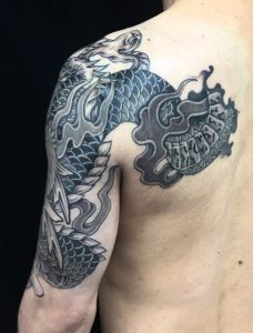 雲龍の刺青、和彫り(Japanese Tattoo)の画像