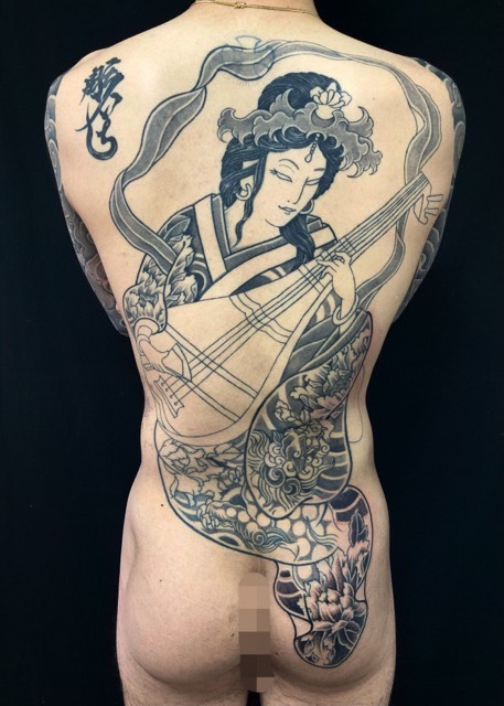 弁財天・七福神の刺青、和彫り(Japanese Tattoo・タトゥー)の画像
