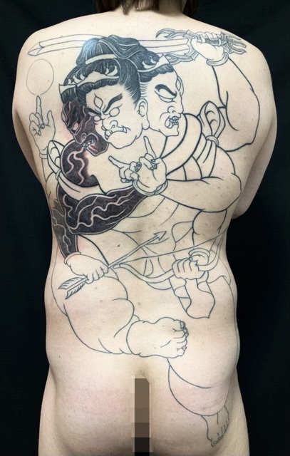 阿修羅・背中の刺青、和彫り(Japanese Tattoo・タトゥー)の画像