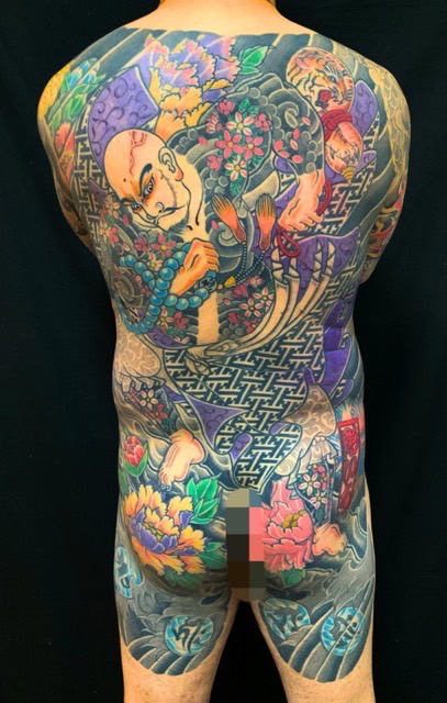 水滸伝 花和尚魯智深・牡丹の刺青、和彫り(Japanese Tattoo・タトゥー)の画像