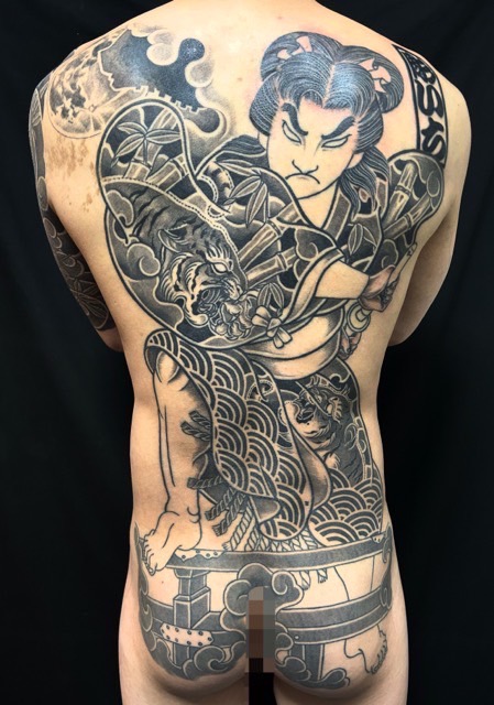 石川五右衛門 楼門五三桐の刺青、和彫り(Japanese Tattoo・タトゥー)の画像
