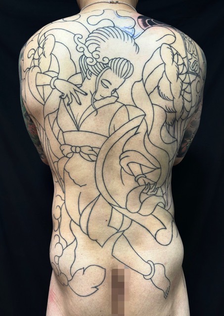 羽衣天女の刺青、和彫り(Japanese Tattoo・タトゥー)の画像