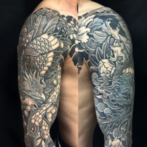 鳳凰・桜花・牡丹の刺青、和彫り(Japanese Tattoo・タトゥー)の画像
