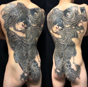 西塔 鬼若丸 怪魚退治の刺青、和彫り(Japanese Tattoo・タトゥー)の画像