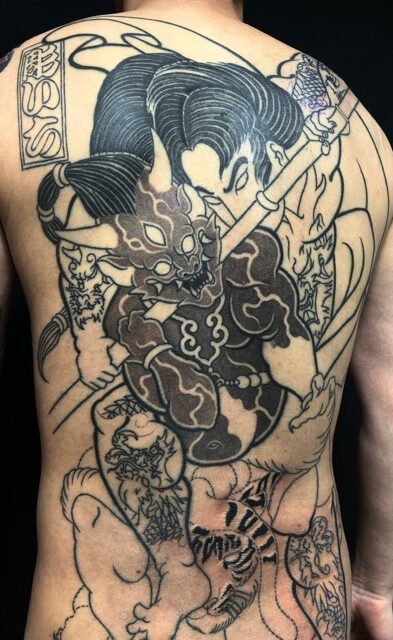 九紋龍史進(水滸伝)・鬼退治の刺青、和彫り(Japanese Tattoo・タトゥー)の画像