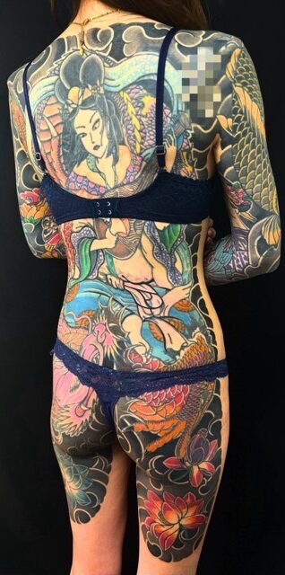 弁財天・龍・フルリメイクの刺青、和彫り(Japanese Tattoo・タトゥー)の画像