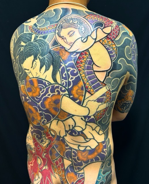 龍王太郎(額彫り)の刺青、和彫り(Japanese Tattoo・タトゥー)の画像