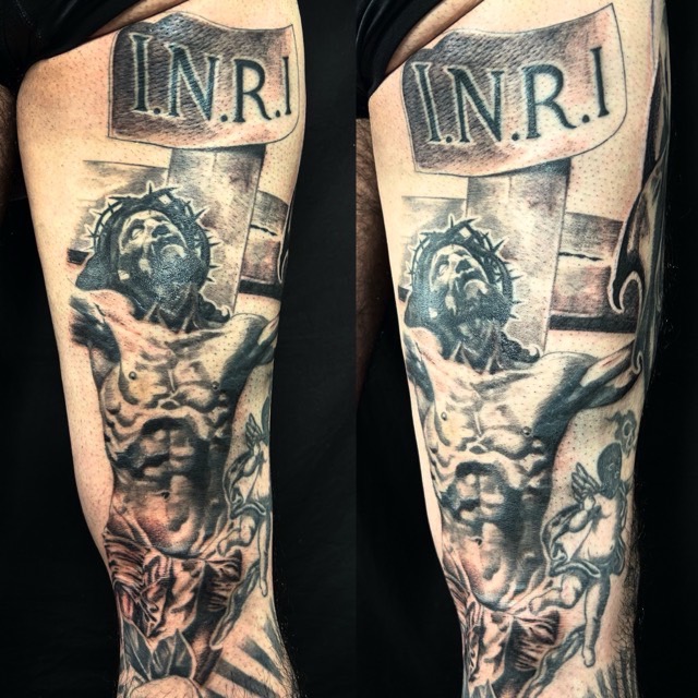 キリスト(Jesus)のワンポイントTattoo(タトゥー)の画像