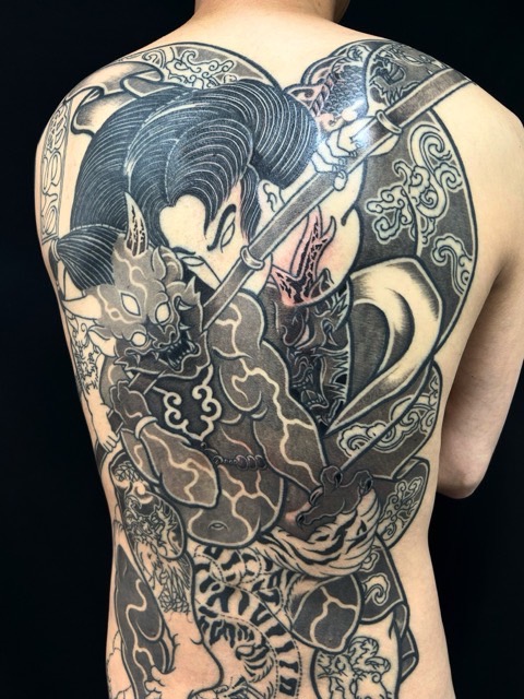 水滸伝 九紋龍史進・鬼退治の刺青、和彫り(Japanese Tattoo・タトゥー)の画像