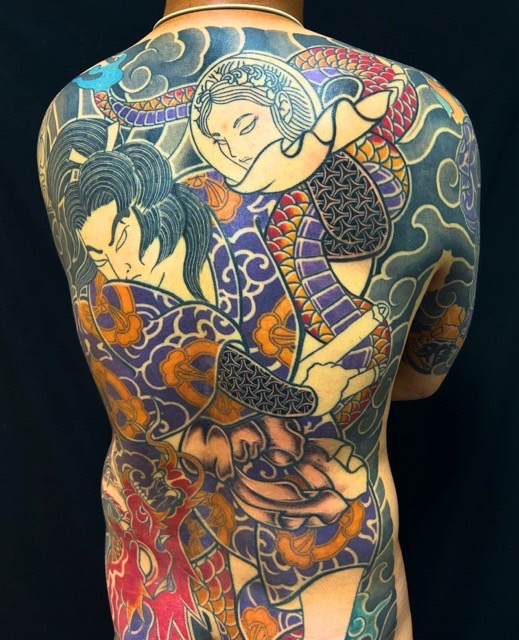 龍王太郎(額彫り)の刺青、和彫り(Japanese Tattoo・タトゥー)の画像