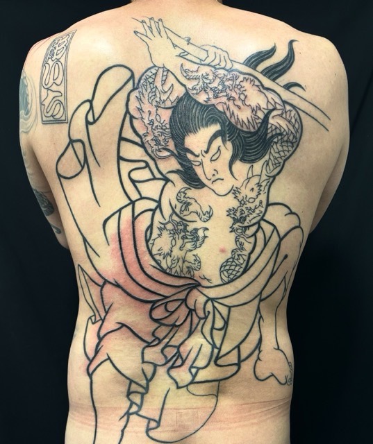 九紋龍史進(水滸伝)の刺青、和彫り(Japanese Tattoo・タトゥー)の画像