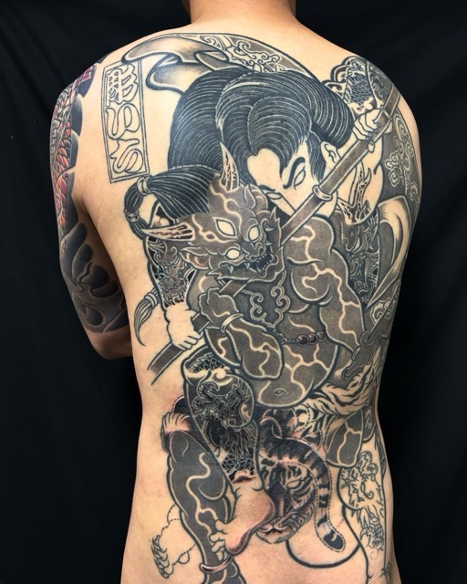 水滸伝 九紋龍史進・鬼退治の刺青、和彫り(Japanese Tattoo・タトゥー)の画像