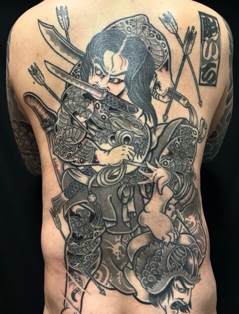 浪裡白跳 張順・水滸伝の刺青、和彫り(Japanese Tattoo・タトゥー)の画像