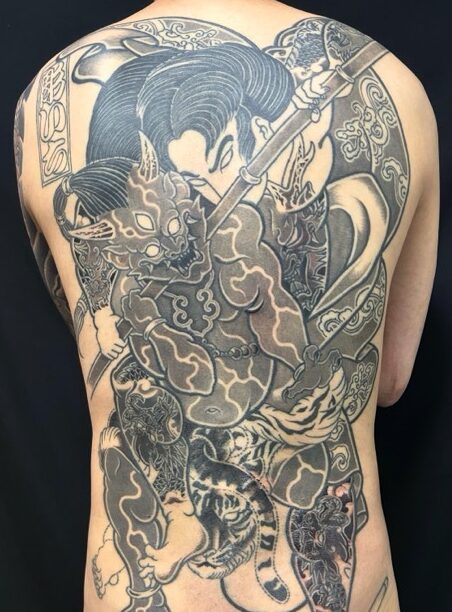 九紋龍史進(水滸伝)・鬼退治の刺青、和彫り(Japanese Tattoo・タトゥー)の画像