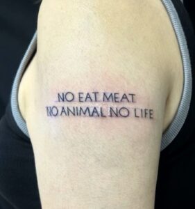 レタリングのワンポイントTattoo(タトゥー)の画像