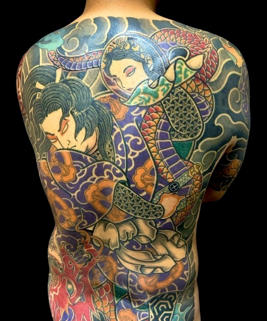 龍王太郎・龍(額彫り)の刺青、和彫り(Japanese Tattoo・タトゥー)の画像
