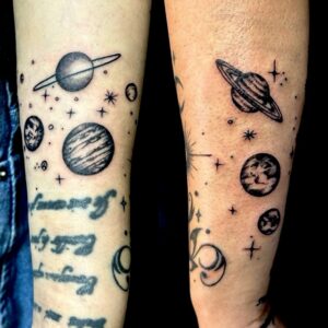 惑星のワンポイントTattoo(タトゥー)の画像