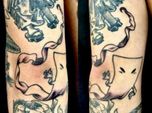 妖怪一反木綿のワンポイントTattoo(タトゥー)の画像
