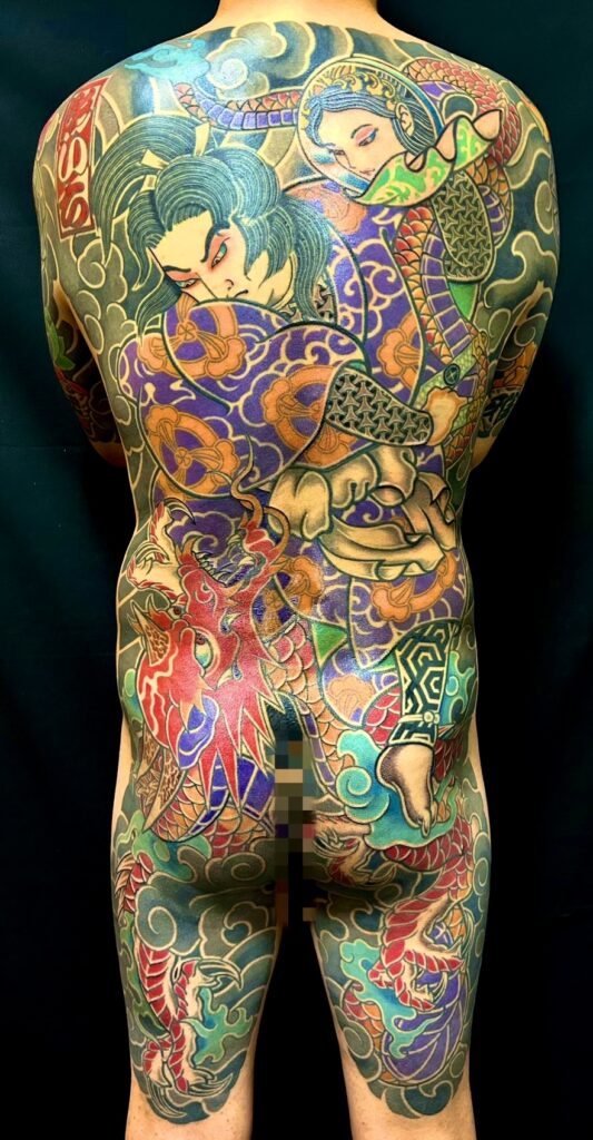 龍王太郎・龍(額彫り)の刺青、和彫り(Japanese Tattoo・タトゥー)の画像