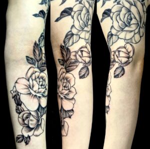 ヒメツバキ-スターのワンポイントTattoo(タトゥー)の画像