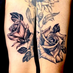 薔薇のタトゥー・刺青・和彫画像
