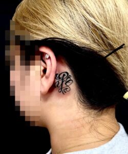 レタリングのタトゥー・刺青・和彫画像