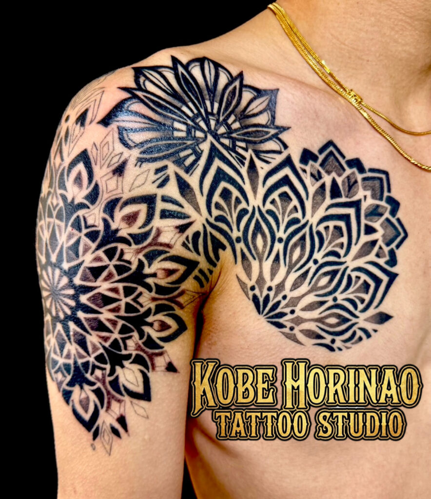 曼荼羅のタトゥー・刺青・和彫画像