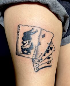 トランプのタトゥー・刺青・和彫画像