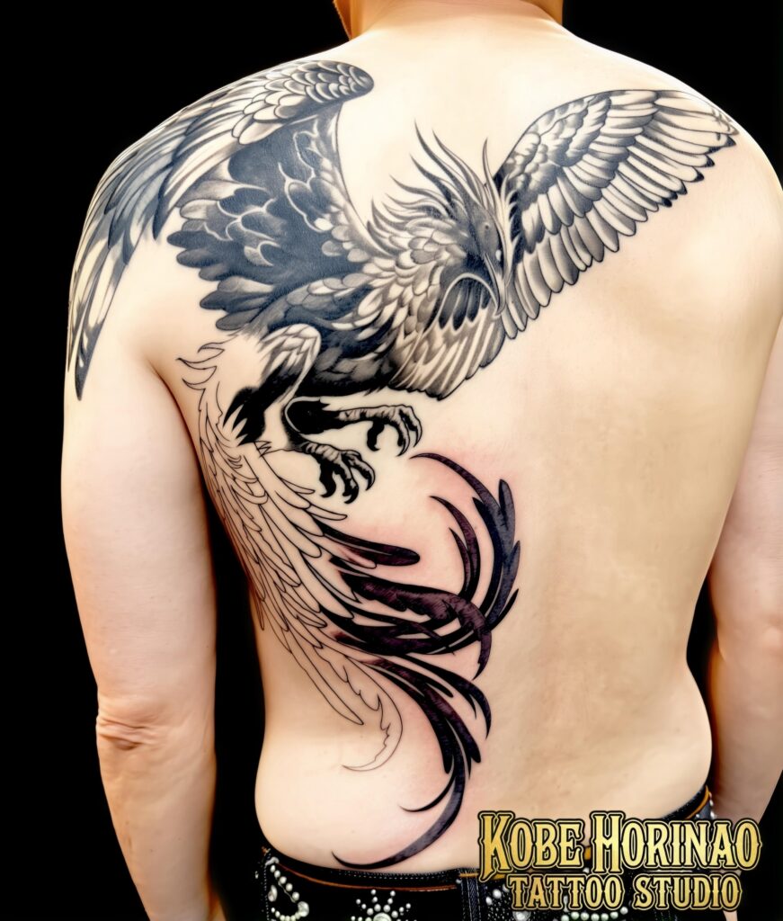 フェニックス・カバーアップのタトゥー・刺青画像