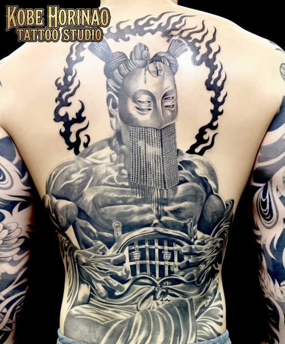 蛮幽像のタトゥー (和彫り・刺青)｜神戸彫なお タトゥースタジオ