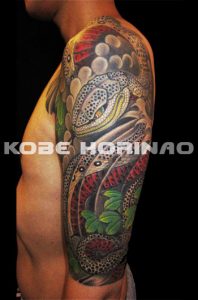 蛇と蔦の刺青、和彫り(Japanese Tattoo)画像
