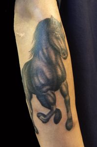 馬のTattoo、タトゥーの画像（彫いち）