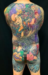 水滸伝 花和尚魯智深・牡丹散らしの刺青、和彫り(Japanese Tattoo・タトゥー)の画像