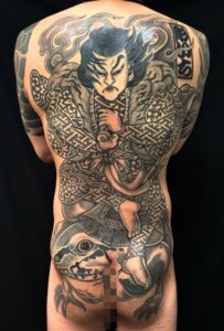 天竺徳兵衛・抜き彫りの刺青、和彫り(Japanese Tattoo・タトゥー)の画像