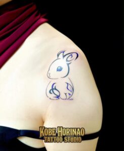 うさぎのワンポイントTattoo(タトゥー)の画像